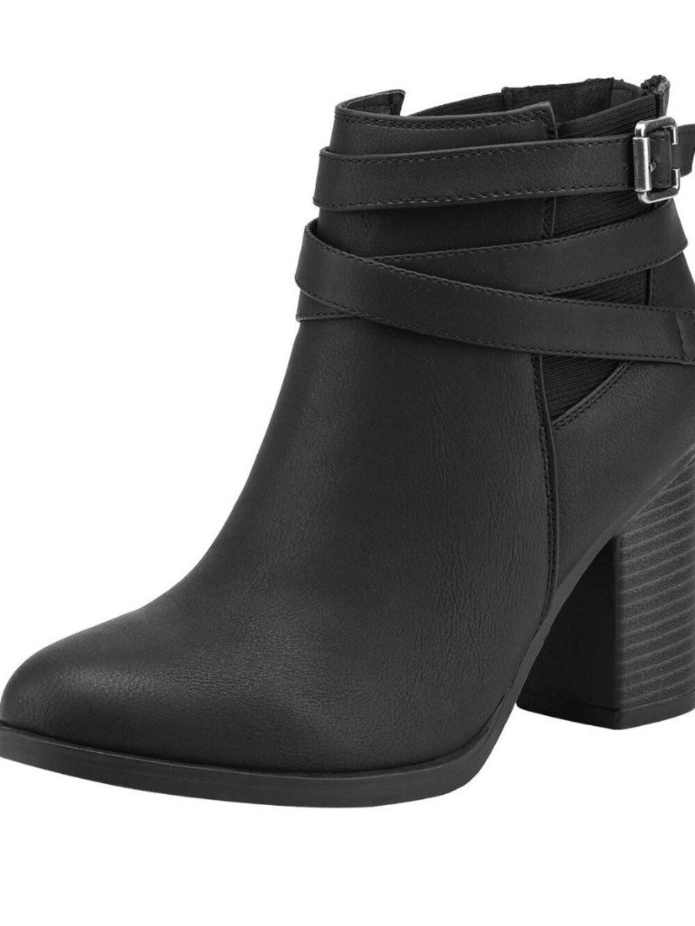 Women's Chunky High Heel Ankle Booties Shoes